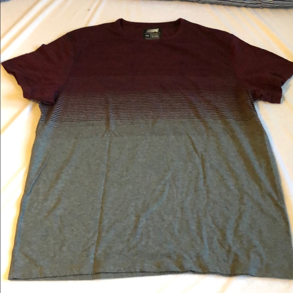 Burgundy and grey American Eagle T-shirt